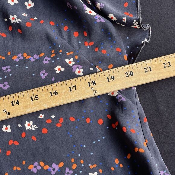 Cabi Muse Floral Dress Womens Small Gray Tulip Sleeve Casual Knee Length #3828 - Picture 9 of 11